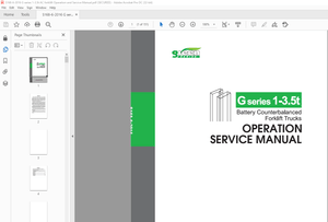 Heli G Series 1-3.5t Battery Counterbalanced Forklift Trucks Operation Service Manual –  PDF DOWNLOA