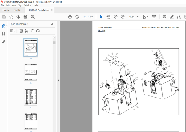 Xtreme XR1547 Telehandler Parts Manual 24985-000 – PDF DOWNLOAD
