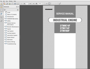 Yanmar Industrial Engine 3TNM74F, 3TNV74F, 3TNV80F Service Repair Manual Yanmar Industrial Engine – 