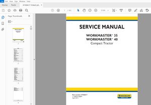 New Holland Compact Tractor Workmaster 35, 40 Service Manual