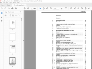 Terex Demag Crawler Crane CC1500 250 Ton Mouting Manual – PDF DOWNLOAD