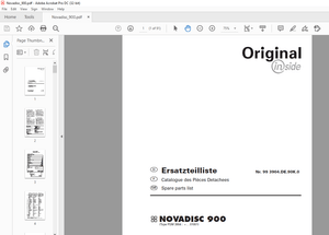 Pottinger Tractor Mower NOVADISC 900 Spare parts list Manual – PDF DOWNLOAD