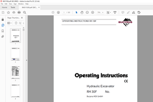Cat Bucyrus RH 30F Hydraulic Excavator OPERATING INSTRUCTIONS MANUAL – PDF DOWNLOLAD