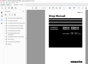 Komatsu HYDRAULIC EXCAVATOR PC300-8M2 PC300LC-8M2 PC350-8M2 Service Repair Workshop Manual   