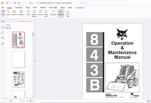 Bobcat 843B Operation &amp; Maintenance Manual - PDF DOWNLOAD