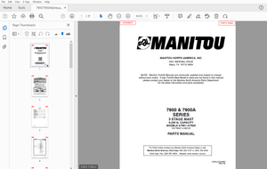 Manitou 7900 &amp; 7900A SERIES 3 STAGE MAST PARTS MANUAL – PDF DOWNLOAD