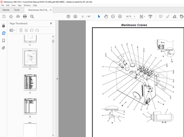 Manitowoc Crane MLC165-1 Parts Manual 91651116 – PDF DOWNLOAD