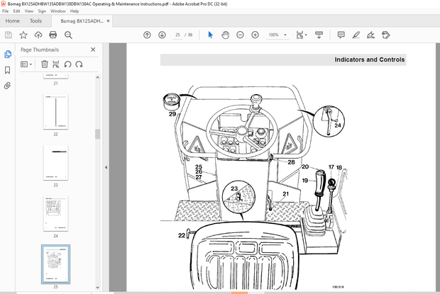 Bomag BW 125 ADH BW 135 AD BW 138 AD BW 138 AC Roller Operating instructions Manual 00813801 PDF 