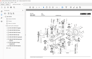 Ammann AV 130 X Tandem Roller Parts Manual 4022130 PDF