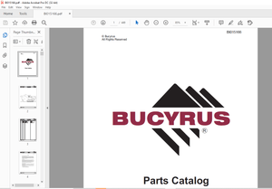 CAT Bucyrus RH120E Hydraulic Shovel Parts Catalog Manual BI015166 - PDF DOWNLOAD 