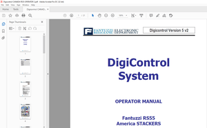 Fantuzzi Reggiane RS 55 America Stackers Digicontrol System Operator Manual  – PDF DOWNLOAD