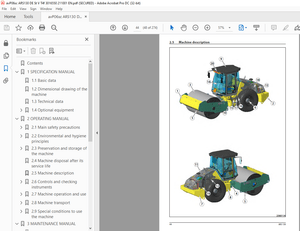 Ammann ARS 130 Single Drum Roller Operating Manual 3016550 PDF