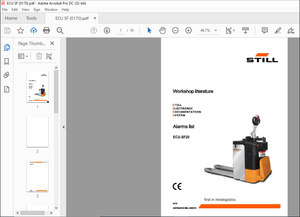 STILL STED forklift Alarms list ECU 25-30 Workshop Manual- PDF DOWNLOAD