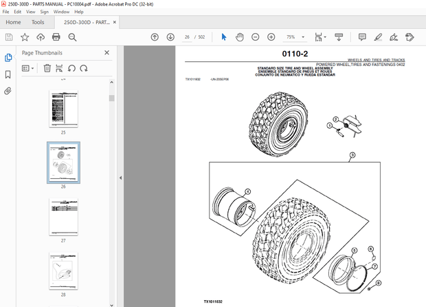 John Deere 250D/300D ADT Parts Manual PC10004 - PDF DOWNLOAD
