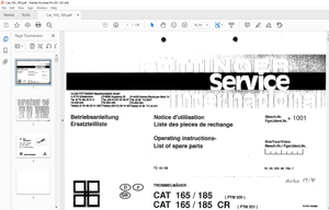 Pottinger Tractor Mower CAT 165 185 CAT 165 185 CR Operating instructions List of spare parts Manual