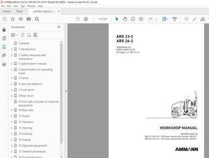 Ammann ARX 23-2 ARX 26-2 Tandem Roller Workshop Manual PDF