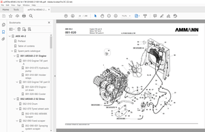 Ammann ARX 40-2 Tandem Roller Parts Catalogue Manual 3016565 - PDF
