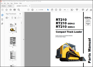 Gehl RT210 RT210 GEN:2 RT210 GEN:3 Compact Track Loader Parts Manual 50960113 – PDF DOWNLOAD