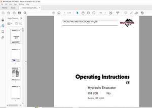 Cat Bucyrus RH 200 Hydraulic Excavator OPERATING INSTRUCTIONS MANUAL BI651483 – PDF DOWNLOAD