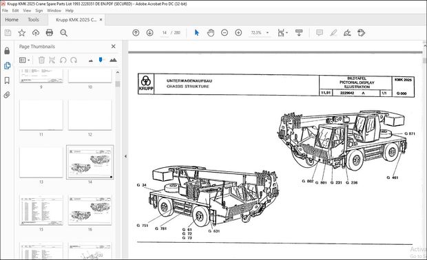 KRUPP KMK 2025 Truck Crane Parts Manual 2228351 EN_DE – PDF DOWNLOAD