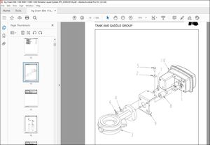 Ag Chem 994 1194 994H 1194H 1396 RoGator Liquid System Repair Time Schedule Manual 538833D1A – PDF 