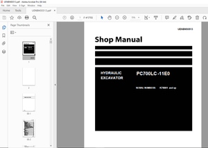 Komatsu PC700LC -11E0 Hydraulic Excavator Shop Manual UENBM00513 - PDF DOWNLOAD