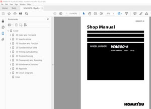 Komatsu WHEEL LOADER WA600-8 Shop Manual SEN06579-18 - PDF DOWNLOAD