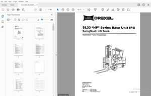 Drexel SL33HP SwingMast Lift Truck Technical Manual 1412482 – PDF