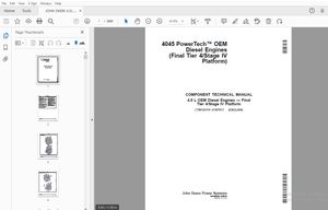 John Deere 4.5L OEM Diesel Engines Final Tier 4/ Stage IV Platform Component Technical Manual - PDF