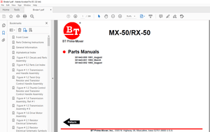 BT Forklift MX-50RX-50 ELECTRIC LOW LIFT PALLET TRUCK PARTS Manual – PDF DOWNLOAD