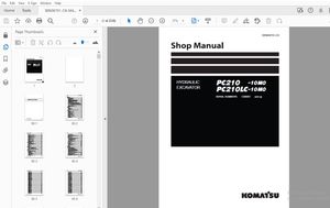 KOMATSU PC210-10M0 PC210LC-10M0 HYDRAULIC EXCAVATOR SERVICE REPAIR WORKSHOP MANUAL – PDF DOWNLOAD