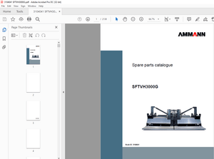 Ammann SFTVH3000G Parts Catalogue Manual 3104041 - PDF DOWNLOAD
