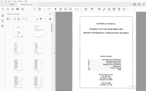 Drexel SwingMast Lift Truck R60SL-CBD Operation and Maintenance, Parts Manual 1409265 – PDF DOWNLOAD