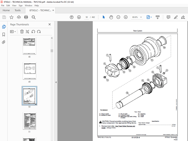 John Deere 870GLC Excavator Operation and Test TECHNICAL MANUAL TM12176 - PDF DOWNLOAD