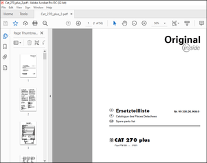 Pottinger Tractor Mower CAT 270 plus Spare parts list Manual – PDF DOWNLOAD