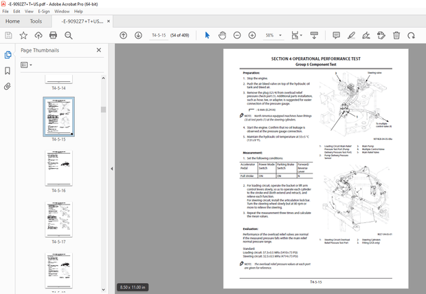 KCM 90Z7/92Z7 Wheel Loader(Operational Performance Troubleshooting)E13C-VV ENGINE Shop Manual  PDF