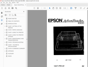 Epson Action Printer 3000 User&#x27;s Manual - PDF DOWNLOAD