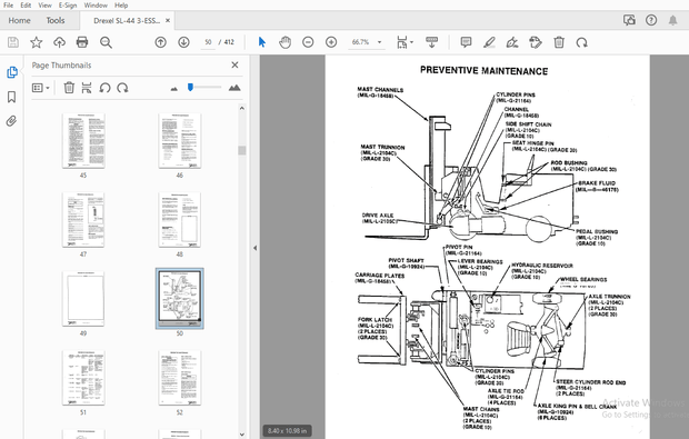 Drexel SL-44/3-ESS (E) SwingMast Service &amp; Parts Manual 17775-11-1 – PDF DOWNLOAD