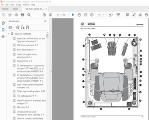 Wacker Neuson 75Z3 8003 Track Excavator Operator&#x27;s Manual 1000132136 - PDF DOWNLOAD