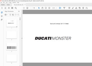Ducati Monster S2R DARK 2006 Parts Manual PN 91512212B - PDF DOWNLOAD 