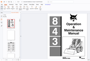 Bobcat 843 Operation &amp; Maintenance Manual - PDF DOWNLOAD