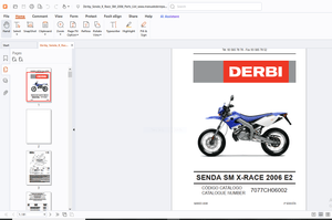 Derbi Senda SM X-Race 2006 E2 Parts Manual - PDF DOWNLOAD