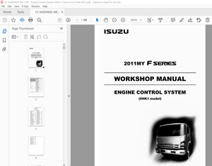 Isuzu 6HK1 Engine Control System 2011MY F-Series Workshop Manual - PDF DOWNLOAD 