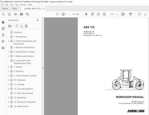 Ammann ARX 110 Tandem Roller Workshop Manual 3008839 - PDF