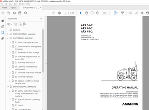 Ammann ARX 36-2 ARX 40-2 ARX 45-2 Tandem Roller Operating Manual PDF 