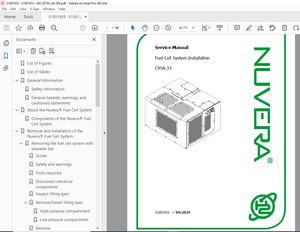 Nuvera® Fuel Cell System-Installation C95A-33 Service Manual PDF