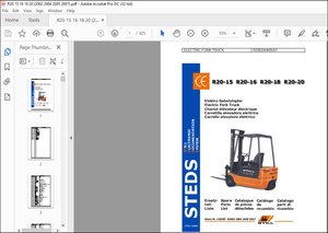 STILL ELECTRIC FORK TRUCK R20-15 R20-16 R20-18 R20-20 Spare Parts Catalogue Manual – PDF DOWNLOAD