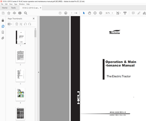 Heli Forklift G series 8-15t AC Electric Tractor Operation &amp; Maintenance Manual – PDF DOWNLOAD