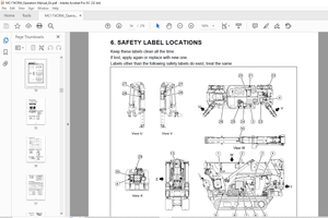 Maeda MC 174CRM Mini Crawler Crane Operation Manual SN G0121 and up – PDF DOWNLOAD