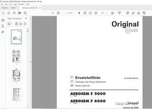 Pottinger Tractor AEROSEM F 5000 AEROSEM F 6000 Spare Parts Manual – PDF DOWNLOAD